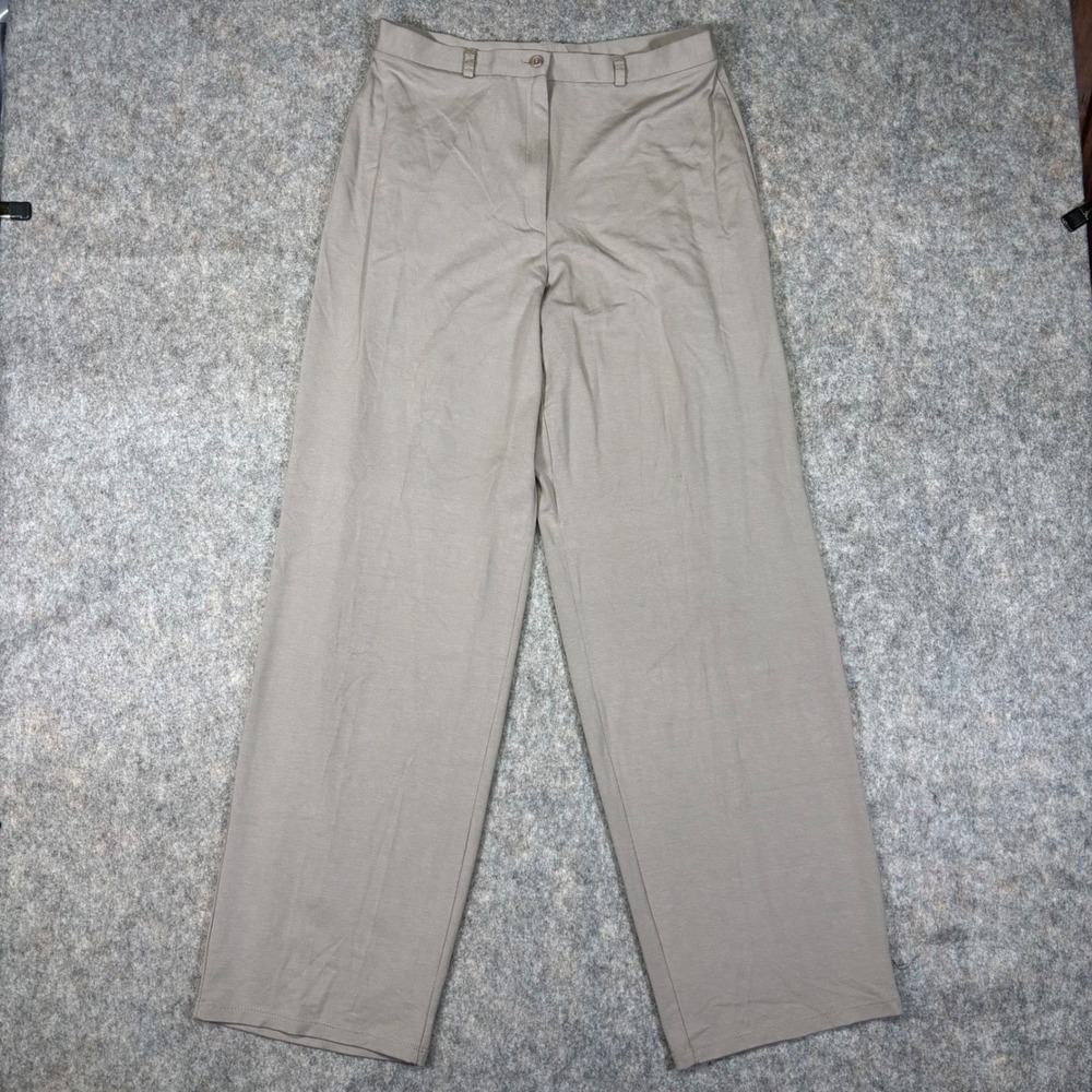 J Jill Wide Leg High Rise Pants Stretch Petite 14T Gray‎ USA Career Office Comfy